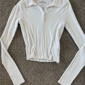 Hollister White Long Sleeve Top